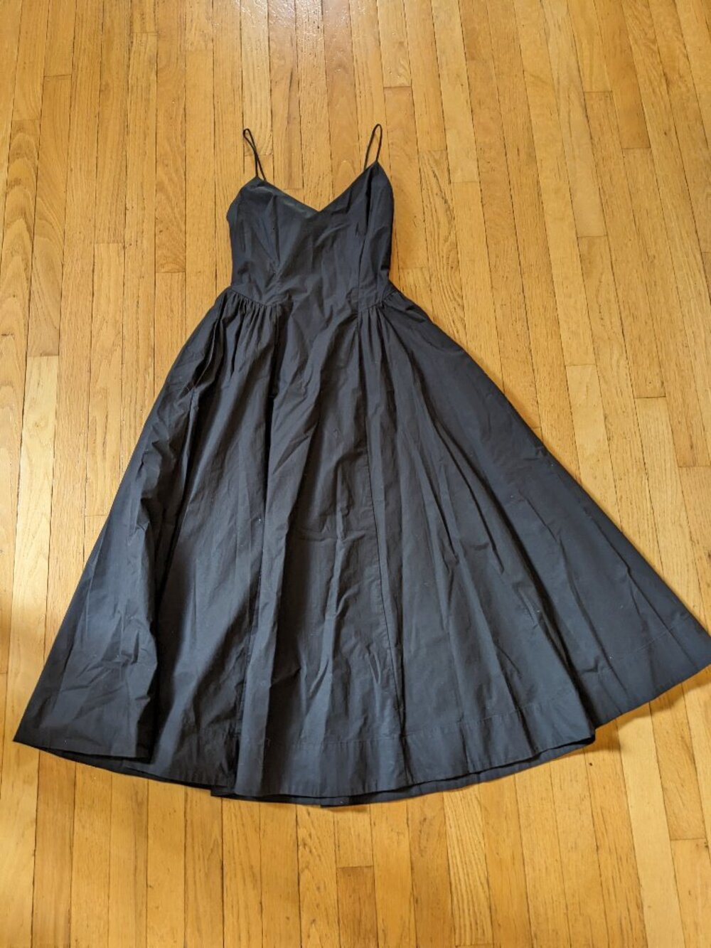 Aritzia Wilfred Technique Cotton Poplin Dress Black Size 4 Babaton Lined EUC - Picture 2 of 5
